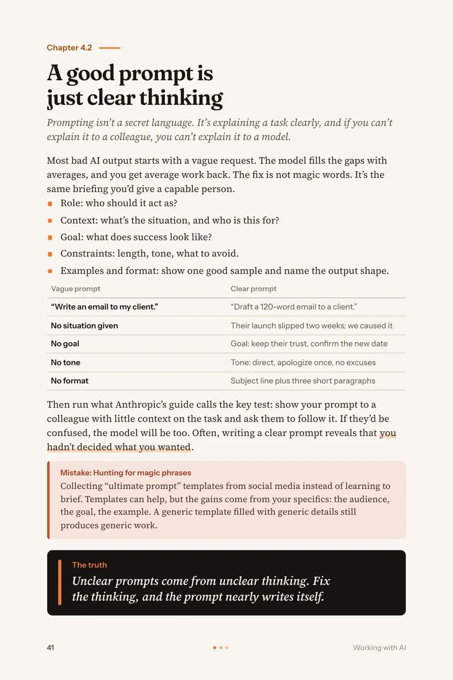 Page 41: Chapter 4.2 · A good prompt is just clear thinking